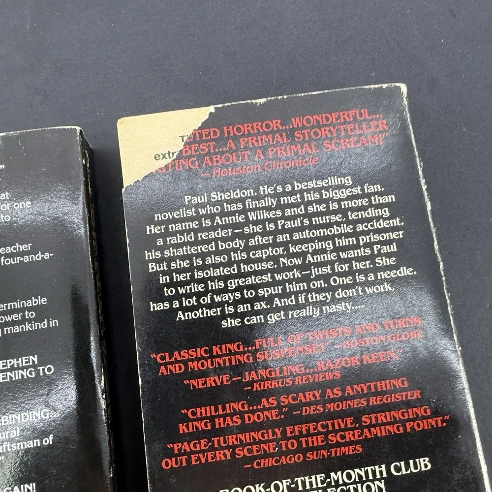 Lot Of 2 Paperback Stephen King Books Misery The Dead Zone